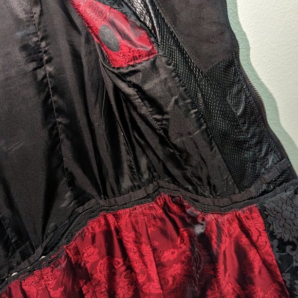 Victorian goth modified DIY jacket OOAK Faux vegan leather - used on TV - Picture 7 of 10